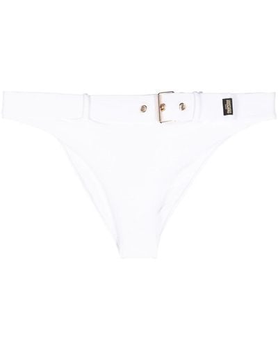 Moschino Bikinihöschen mit Gürtel - Weiß