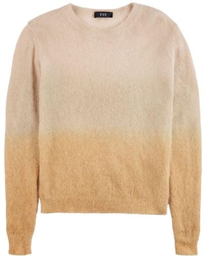 Fay Ombré-effect Alpaca Wool Sweater - Natural