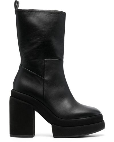 Paloma Barceló Platform Leather Boots - Black