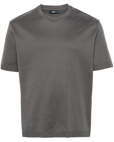 Herno Crew-neck Cotton T-shirt - Grey