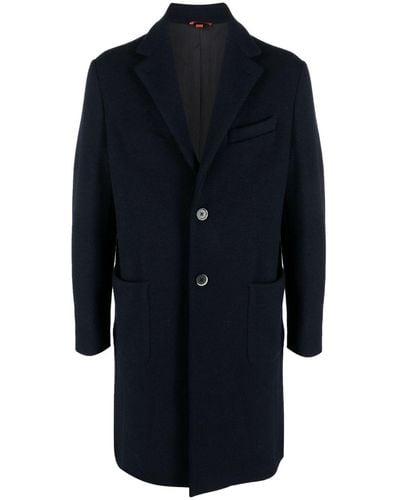 Barena Notched-collar Single-breasted Coat - Blue