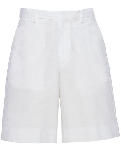 Prada Triangle-logo Bermuda Shorts - White