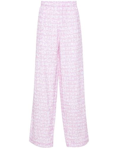 Vetements Loose-fit Trousers - Pink