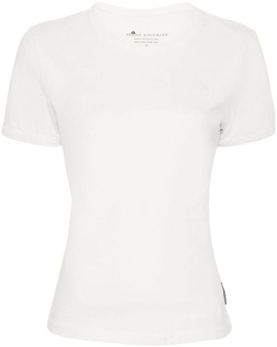 Moose Knuckles Camiseta con logo bordado - Blanco