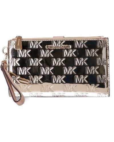 Michael Kors Jet Set Metallic-effect Wallet - Black