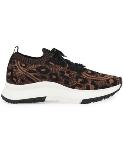 Gianvito Rossi Glover Sneakers mit Leoparden-Print - Braun