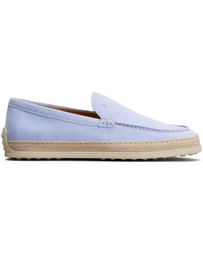 Tod's Suede Espadrille Loafers - White