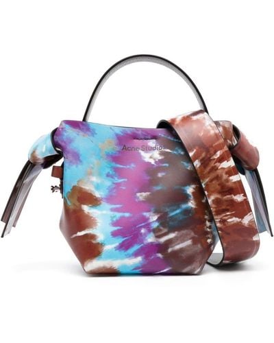 Acne Studios Tie-dye Knotted Tote Bag - Blue