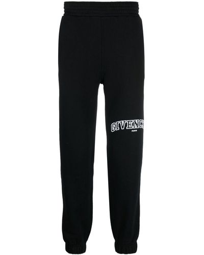 Givenchy Pantalones de chándal con logo bordado - Negro