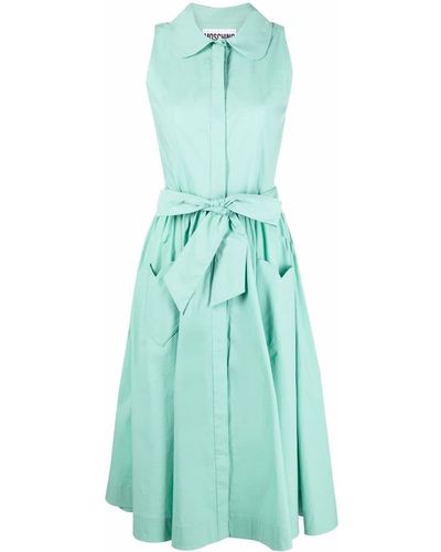 Moschino スプレッドカラー ドレス - グリーン
