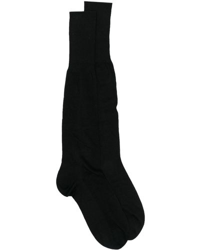 FALKE Socken aus Seide mit Logo-Print - Schwarz