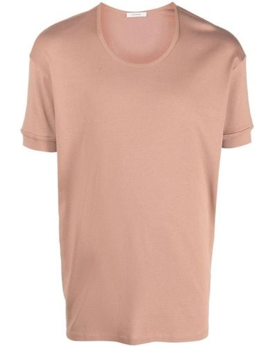 Lemaire Crew-neck Cotton T-shirt - Pink