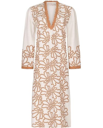 Silvia Tcherassi Bernice Organic Cotton Midi Dress - Natural