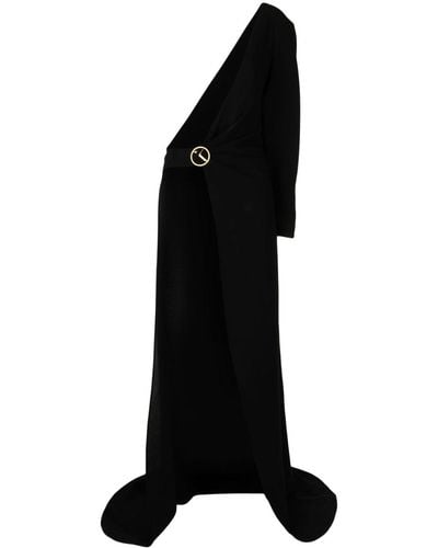 Saiid Kobeisy Logo-plaque Half-cape - Black