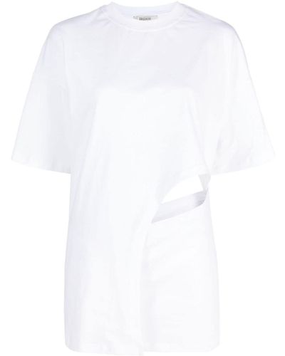 Gauchère T-shirt en coton à design asymétrique - Blanc