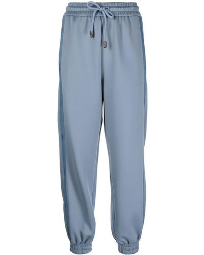 Fendi Side-stripe Drawstring Track Trousers - Blue