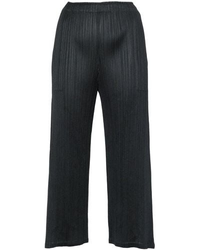 Pleats Please Issey Miyake Monthly Colors: March Pleated Trousers - Blue