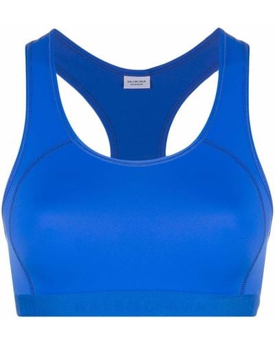 Balenciaga Sujetador Athletic Sports con espalda de nadador - Azul