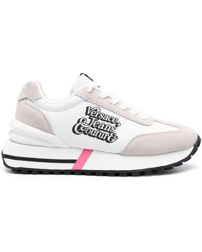 Versace Sneakers mit Logo-Print - Weiß
