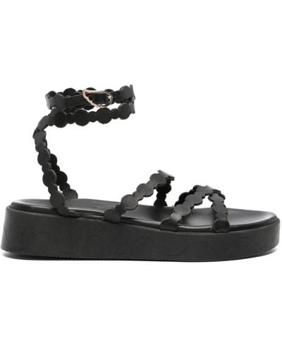Ancient Greek Sandals Sandalias Aspis con plataforma - Negro