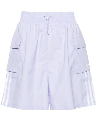 adidas 3-Stripes cargo track shorts - Violet
