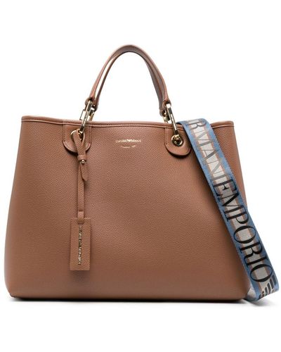 Emporio Armani Medium Shopping Bag - Brown