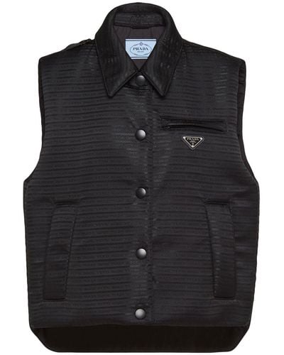 Prada Re-nylon Padded Vest - Black
