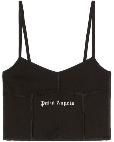 Palm Angels Bustier-Top aus Baumwoll-Jersey - Schwarz