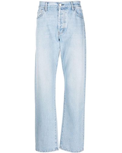 Aries Straight-Leg-Jeans mit Logo-Patch - Blau