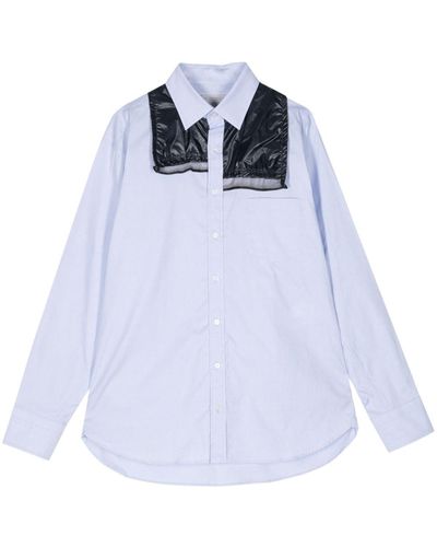 Kolor Popeline-Hemd im Layering-Look - Weiß