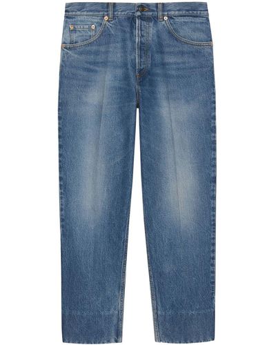 Gucci Straight-leg Washed Jeans - Blue