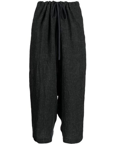 Forme D'expression High-waisted Wide-leg Pants - Black