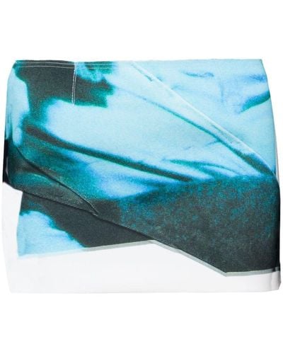 16Arlington Graphic-print Miniskirt - Blue