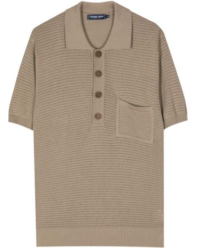 Frescobol Carioca Clemente Crochet-knit Polo Shirt - Natural