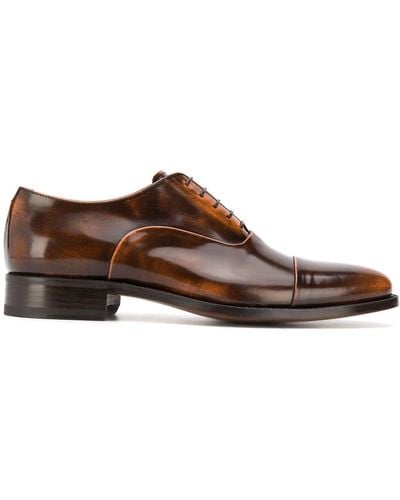 SCAROSSO Lorenzo Lace-up Oxford Shoes - Brown