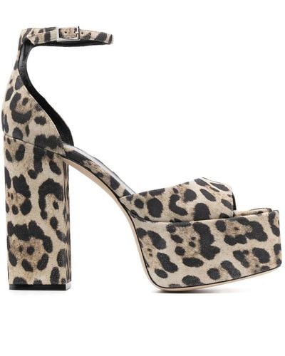Paris Texas Tatiana Leopard-print Platform Sandals - Multicolor
