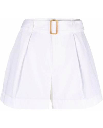 Vince Pantalones cortos con cinturón - Blanco