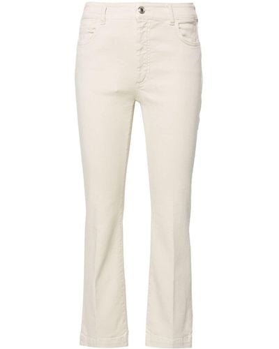 Sportmax Nilly Mid-rise Cropped Jeans - Natural