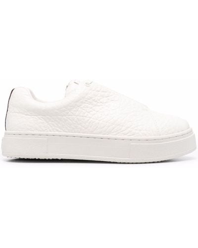 Eytys Doja Pebbled-leather Low-top Sneakers - White