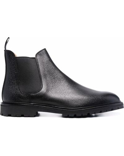 Crockett & Jones Leather Chelsea Boots - Black
