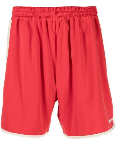 Represent Pantalones cortos con ribete en contraste - Rojo