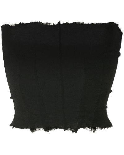 Marc Le Bihan Tulle-panelled Strapless Dress - Black
