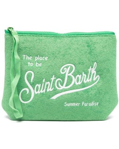 Mc2 Saint Barth Aline Terry-cloth Wash Bag - Green
