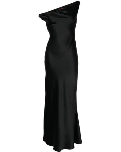 STAUD Asymmetrische Maxi-jurk - Zwart