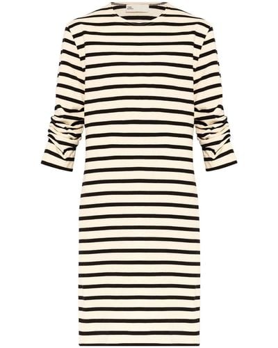 Tory Burch Stripe-pattern Cotton Dress - Black