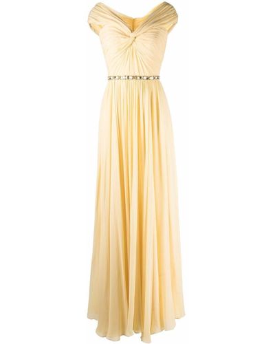 Jenny Packham Grace Ruched Gown - Yellow