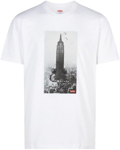 Supreme T-shirt Mike Kelly Empire State Build - Blanc