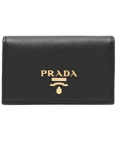 Prada プラダ ロゴ カードケース - ブラック