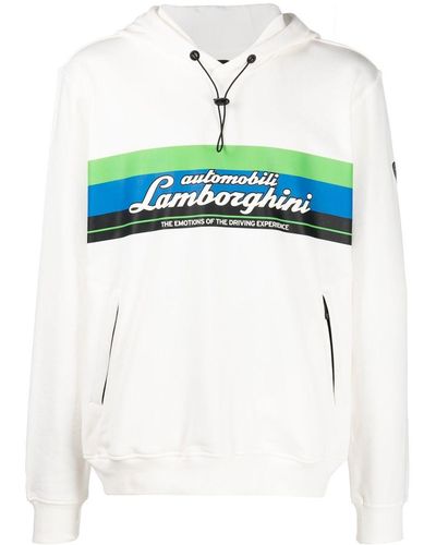Automobili Lamborghini Hoodie mit Logo-Print - Weiß