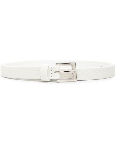 P.A.R.O.S.H. Grained Leather Belt - White